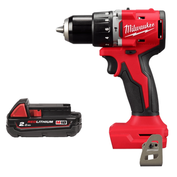 Дриль-шуруповерт акум. безщ. уд. MILWAUKEE M18 BLPDRC-0 (60Нм) (каркас) + M18 B2 подарунок 4933492820/B2 фото