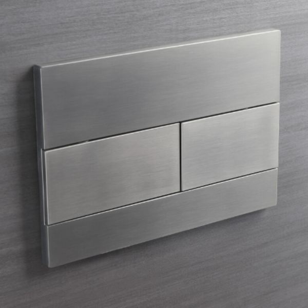 KOER KT-0603-07 Панель змиву 240x160x10mm пластикова, кнопка лінійна (колір ГРАФІТ) (10 шт/ящ) 00000001387 фото
