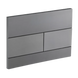 KOER KT-0603-07 Панель змиву 240x160x10mm пластикова, кнопка лінійна (колір ГРАФІТ) (10 шт/ящ) 00000001387 фото 1