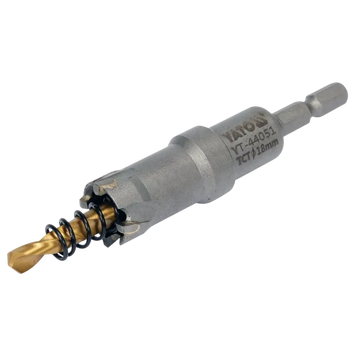 Коронка по металу TCT YATO: &Oslash;18 x 103 мм, до 25 мм, з напр., 6-гран. хвост. 1/4" YT-44051 фото