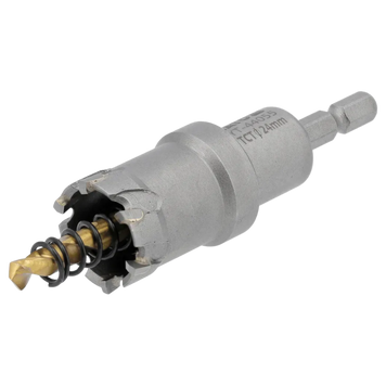 Коронка по металу TCT YATO: &Oslash;24 x 103 мм, до 25 мм, з напр., 6-гран. хвост. 1/4" YT-44055 фото