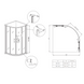 KOER SR SC04-90x90x195-TR-01 Душова кабіна без піддону прозоре скло EASY CLEAN 5мм ХРОМ (1 шт/ящ) 00000001407 фото 3