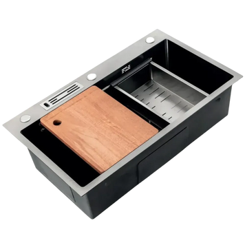 MIXXUS PREMIUM MH7545-SET-05 MICRO DECOR NANO-SILVER (3.0/0.8) Мийка з н.ст.КОМПЛЕКТ (нерж)(1 шт/ящ) 15299 фото