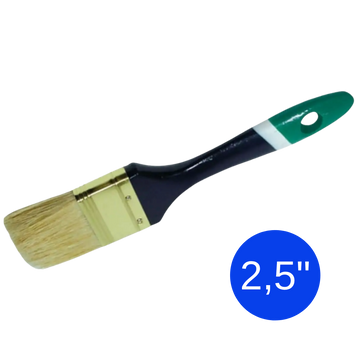 Пензлик 2,5" тип "Англійська" натуральний ворс Сталь 34014 фото