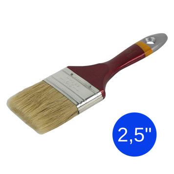 Пензлик 2.5"тип "Євро" натуральний ворс Сталь 34024 фото