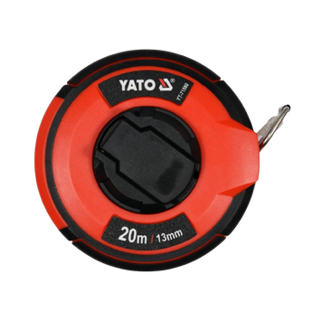 Рулетка сталева YATO : L= 20 м, b= 13 мм, ручне змотування, закритий корпус YT-71580 фото