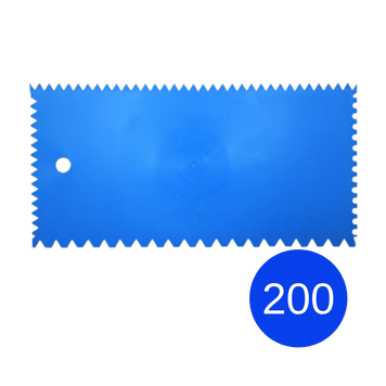 Шпатель пластмасовий, зубчастий 100*200 мм 05-644 фото